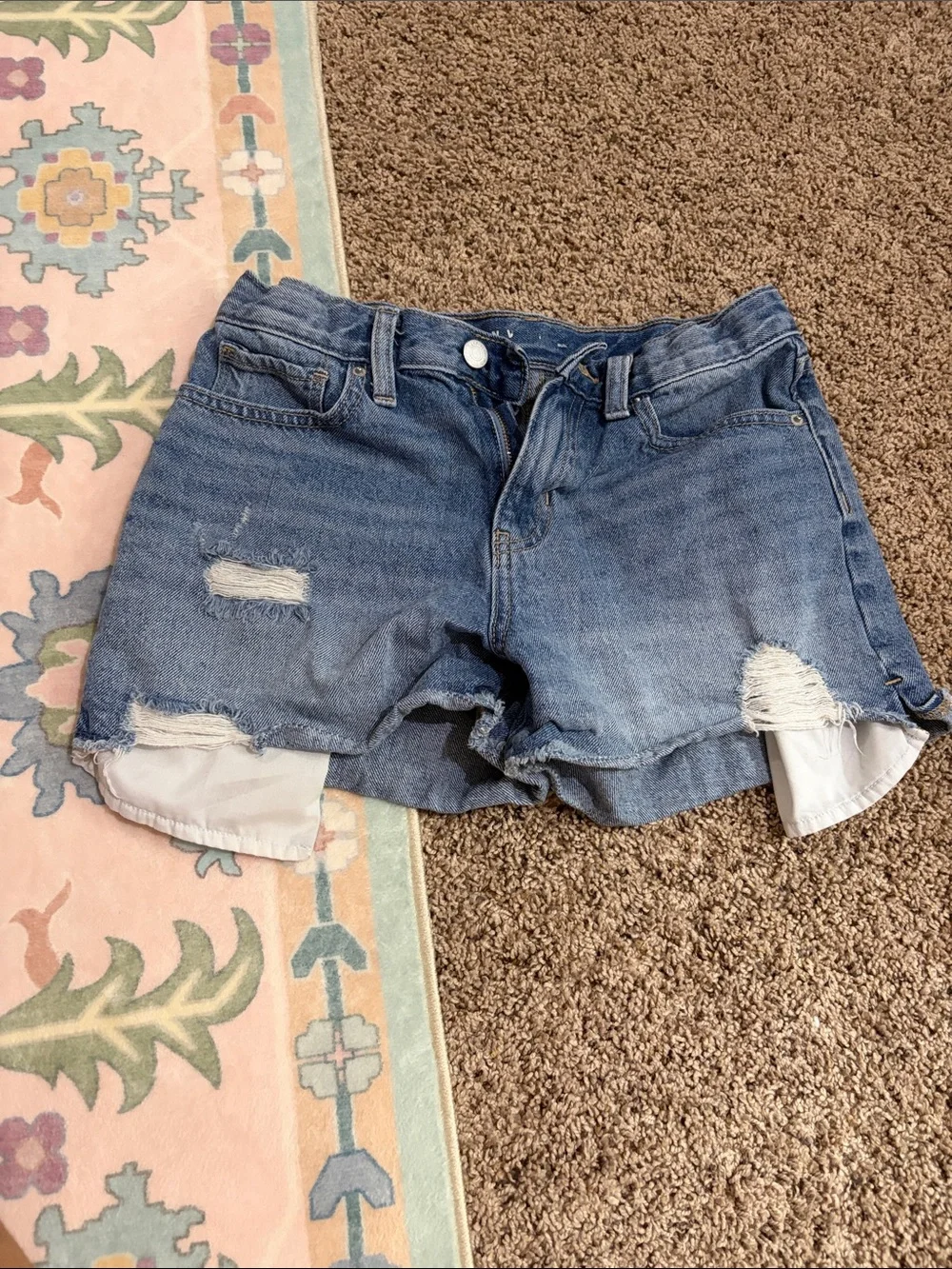 Old Navy Distressed Light Blue Denim Kids' Shorts